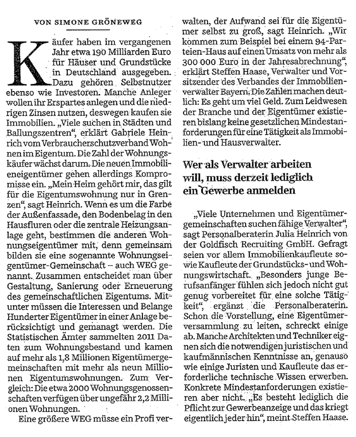 Hausverwalter kümmern sich um die Finanzen, leiten Versammlungen und organisieren Baumaßnahmen.